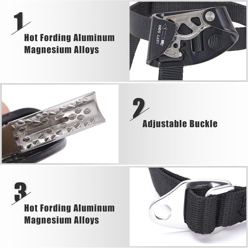 SOB Quick Step Foot Ascender,Outdoor Rock Climbing Tree Arborist, Mountaineering Equipment Climbing Rappelling Device for 8-13mm Rope - Image 4